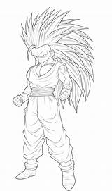 Goku Saiyan Dragones Socialissues Ssj3 sketch template