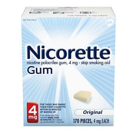 nicorette nicotine gum  stop smoking mg original  count