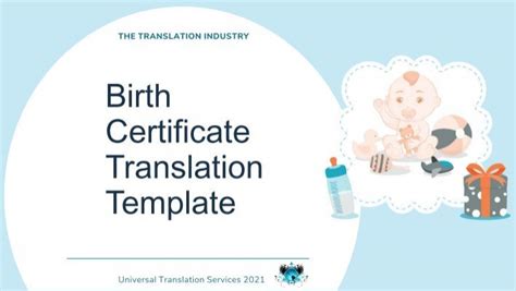 birth certificate translation template