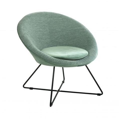 fauteuil en velours garbo turquoise pomax