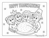 Thanksgiving Coloring Pages Native Easy Kids Turkey Dinner Adults sketch template