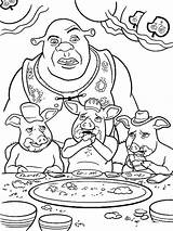 Shrek Coloring Fiona Farquaad Tegninger Garrison Amigos sketch template