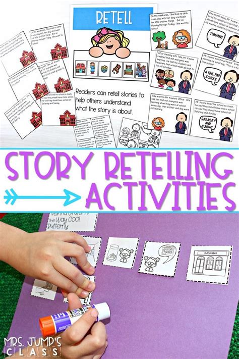 story retell activities  authentic texts    retelling