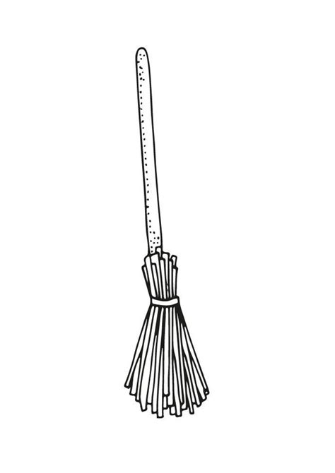 witches broom coloring page etsy