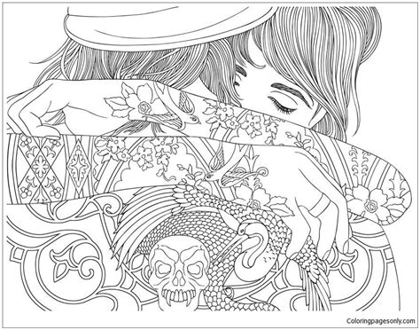 coloring pages  girls hard coloring page