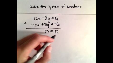 linear system  equations  infinitely  solutions youtube