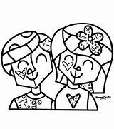 Romero Britto Coloring Pages Getcolorings Arte Getdrawings Car Tuning Country Couple Printable Colorings sketch template