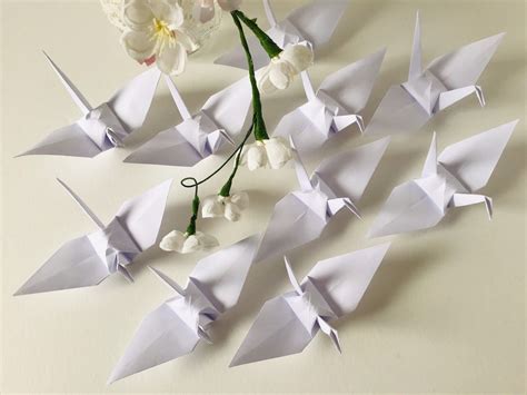 origami crane  japan cranes  pink set   pieces etsy