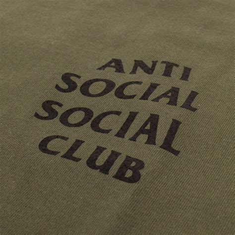 assc logo short sleeve  shirt army green  anti social social club touch  modern