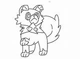 Rockruff Drawing Pokemon Outline Colour Background sketch template