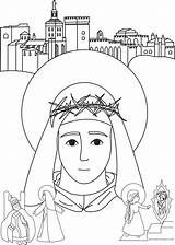 Catherine Coloring St Siena Laboure Pages Faustina Bowen Updated April 2021 Template sketch template