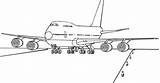 747 Coloring Airplanes Kids sketch template