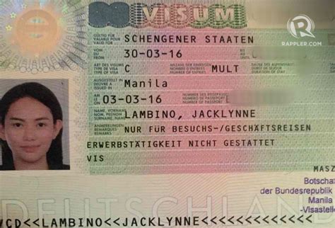 application for german visa sample