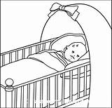 Baby Cot Crib Clipart Cliparts Clip Drawing Library sketch template