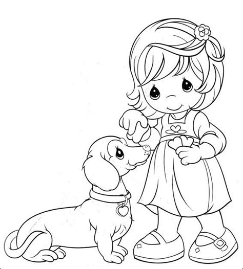 top colouring pages girl  dog  hd  hot coloring
