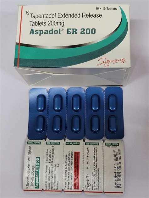 tapentadol extended release tablets aspadol er  mg rite care