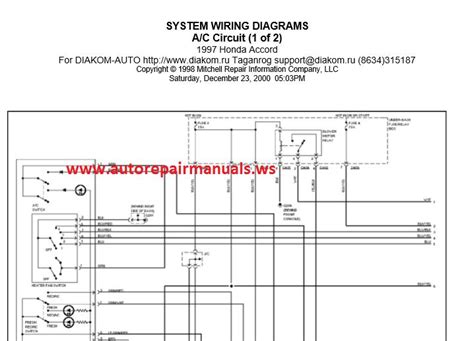 honda accord  wiring diagram auto repair manual forum heavy equipment forums
