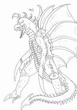 Godzilla Ghidorah Mothra Destroyah Gigan Getdrawings sketch template