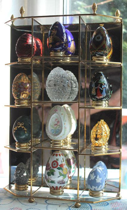 franklin mint  collection   eggs  glass display catawiki
