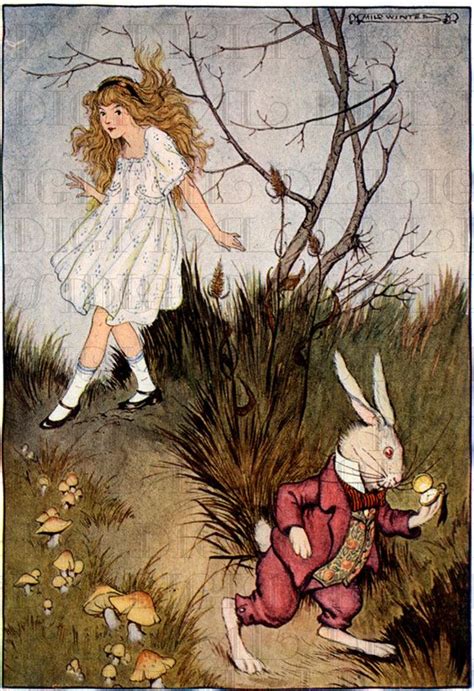 from first edition running white rabbit alice in etsy in 2021