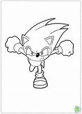 Coloring Sonic Dinokids sketch template