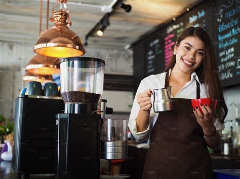 barista woman high quality food images ~ creative market