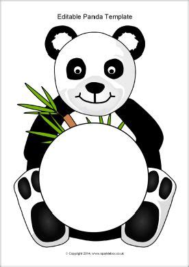 editable panda template sb sparklebox panda activities