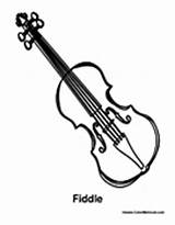 Fiddle Coloring Instrument Pages Colormegood Music sketch template