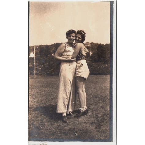 C1940 Vintage Mother Daughter Hugging Park Outside Silvered Etsy
