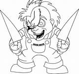 Chucky Coloring Pages Doll Printable Killer Getcolorings Color Print Do sketch template