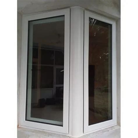 absolute white upvc casement window glass thickness   mm rs square feet id