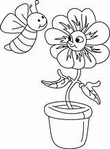 Coloring Flower Bee Pages Honey Talking Bumblebee Da Bacheca Scegli Una Coloringsky Colornimbus sketch template