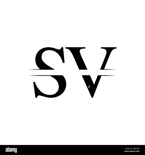 initial letter sv logo design vector template sv letter logo design