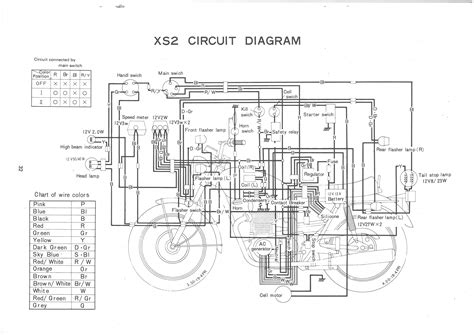 color schematics yamaha xs wiring diagram