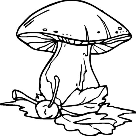 cute mushroom  kids coloring page  printable coloring pages