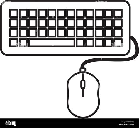 computer keyboard  mouse vector illustration design stock vector