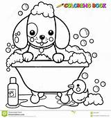 Coloring Bath Dog Tub Taking Clipart Bathtub Vector Book Bubble Shutterstock Stock Pages Outline Color Printable Drawing Alamy Animal Transparent sketch template