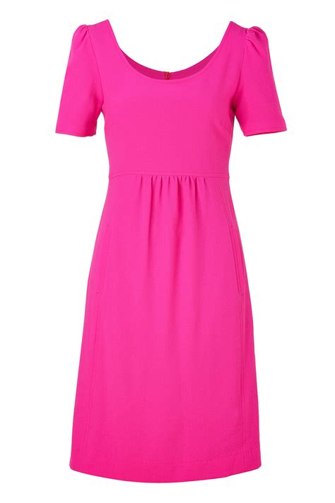 bright pink cotton stretch pencil dress dress elizabeths custom skirts
