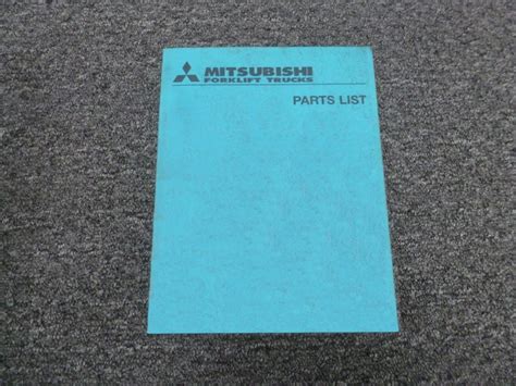 mitsubishi fg forklift parts catalog manual diy repair manuals
