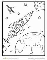 Rocket Rocketship Outer Rakete Weltall Shuttle Bookmarks Raketen Weltraum Activities Raumfahrt Spiel Spaß Astronauten Malen Spaceship sketch template
