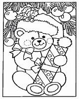 Christmas Coloring Pages Bear Teddy Cute Dltk Printable Color Tree Sheets Xmas Kids Fun Getdrawings раскраски Adult Disney для детские sketch template