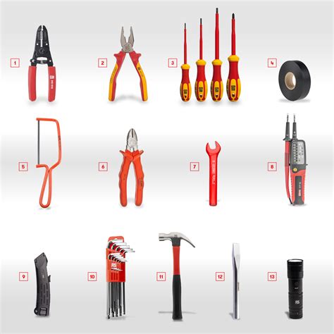top  tools    electricians tool kit  rs components