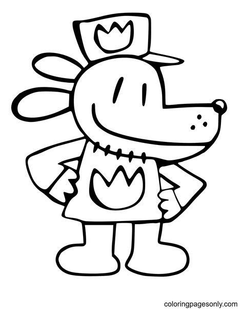 dog man coloring pages printable