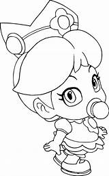Coloring Mario Pages Peach Princess Sunshine Bros sketch template