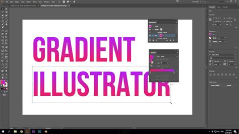 buat warna gradient  text  illustrator youtube