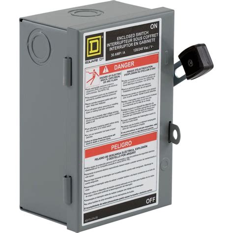 square   amp  volt  pole fused indoor light duty safety switch ln  home depot