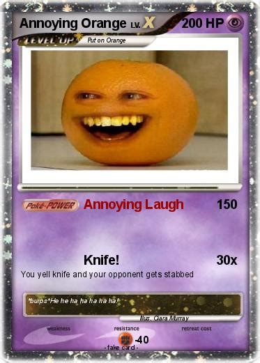 pokemon annoying orange   annoying laugh  pokemon card