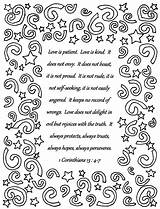 Coloring Bible Pages Corinthians 13 John Verse Patient 16 Etsy Romans God Color Philippians Loved So Mother Sold Quotes Colossians sketch template