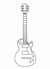 Guitarra Wip Epiphone Siluetten sketch template