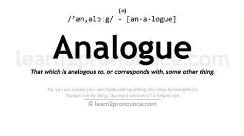 pronunciation  analogue definition  analogue youtube